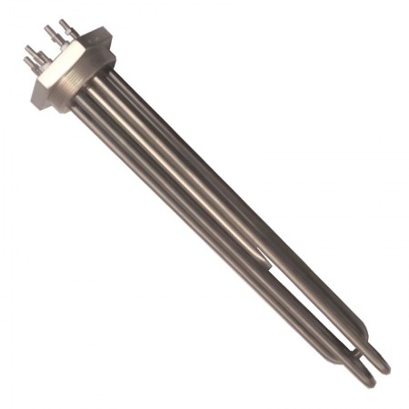 Immersion Heater M77x2 with 3 S/S 316L U-shaped Ø10 elements